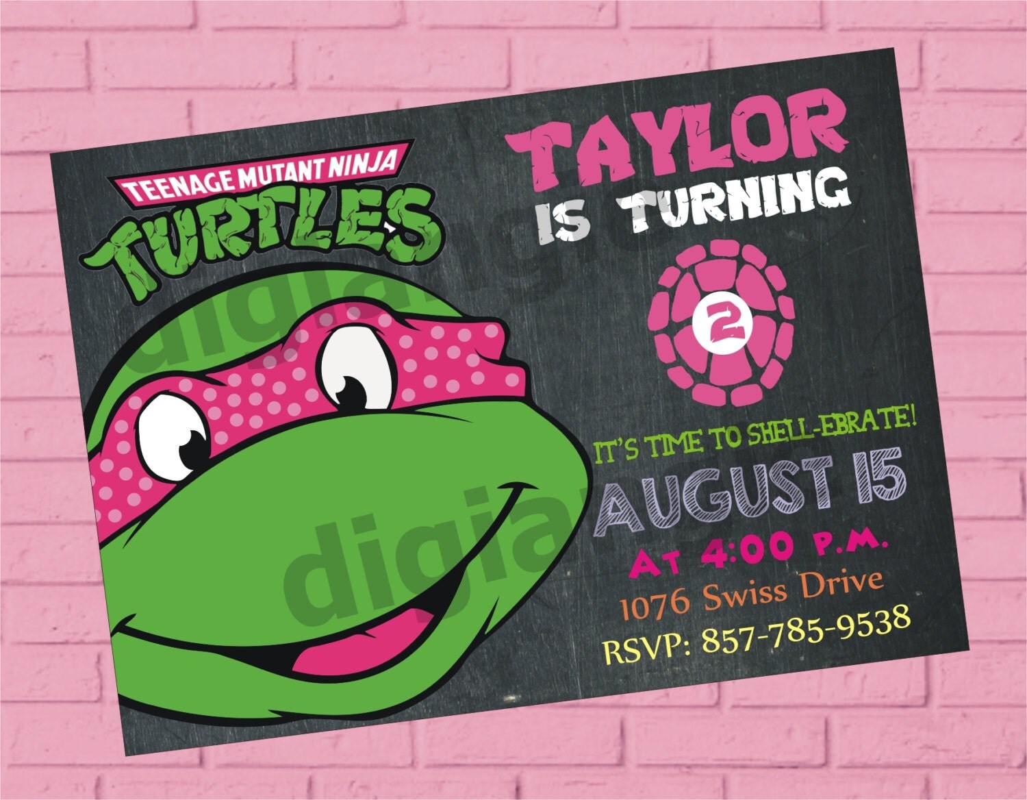 Teenage Mutant Ninja Turtles Invitations 7
