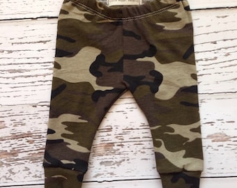 Camo Baby leggings, camo toddler leggings, baby boy leggings, infant leggings, newborn outfit, camouflage baby outfit