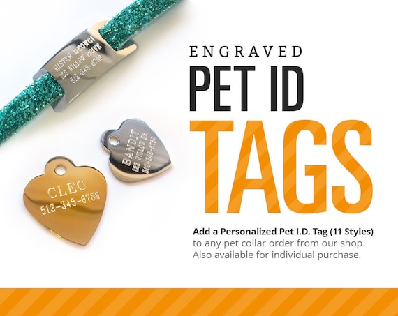 Engraved Pet ID Tag - (11 Styles) - Personalized for Cat Collar / Small Dog Collar