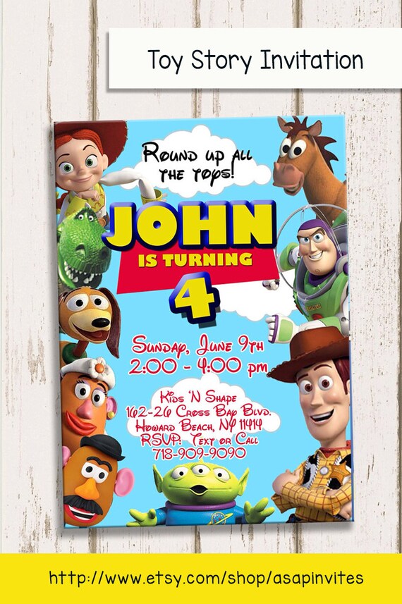 Toy Story Invitation Toy Story Invite Toy Story Party