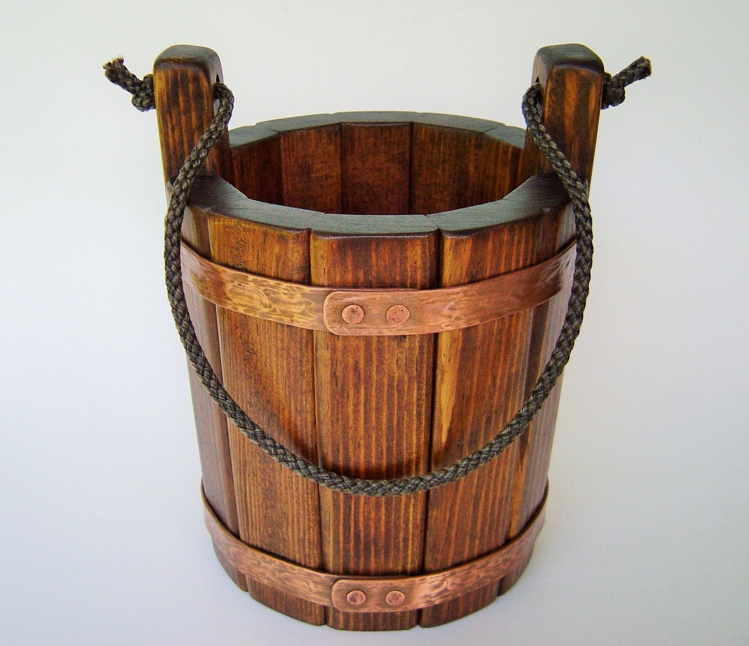 Wooden Bucket by PopsWeld on Etsy