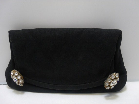 vintage black clutch bag