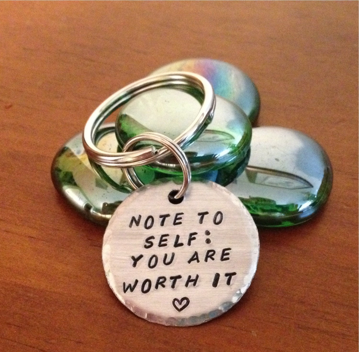 Inspirational keychain recovery keyring motivational