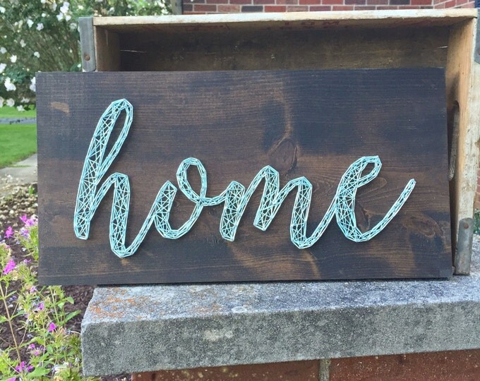 MADE TO ORDER Script Home String Art Board