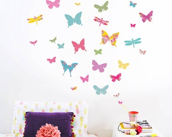 Shanghai Butterfly Wall Stickers (fabric decals, not vinyl)