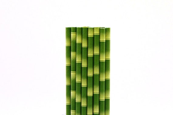 Bamboo Patterned Paper Straws-Bamboo Straws-Safari Straws-Jungle Party Straws-Bamboo Birthday Party Straws-Panda Baby Shower Decor Il_570xn