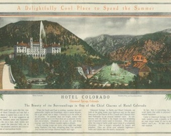 Glenwood Springs, Colorado - Hotel Colorado Brochure (Art Prints available in multiple sizes)