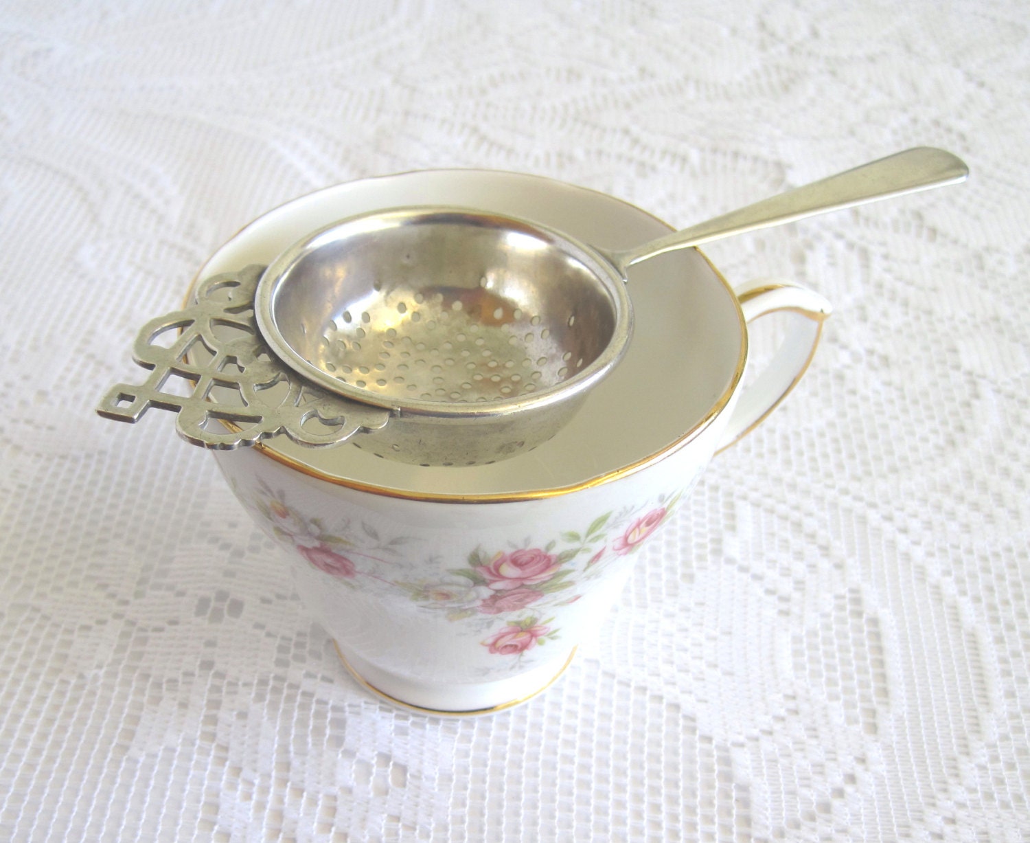 Vintage Silver Plated Tea Strainer Haute Juice