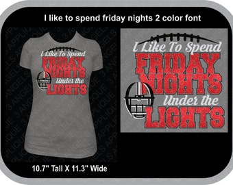 I Like To Spend Friday Nights Under The Lights SVG Cutter Design INSTANT DOWNLOAD