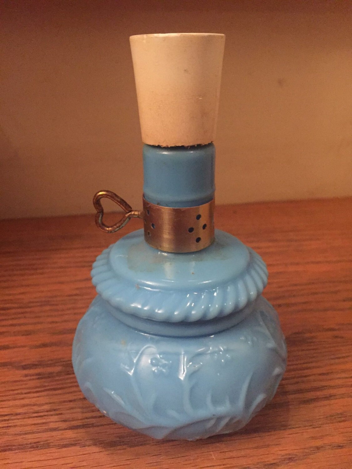 Avon Blue Oil Lamp Bottle