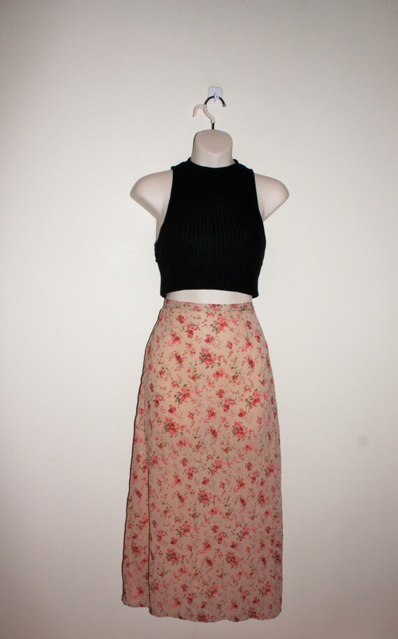 Vintage 90s Floral Maxi Skirt by BadBrainsVtg on Etsy