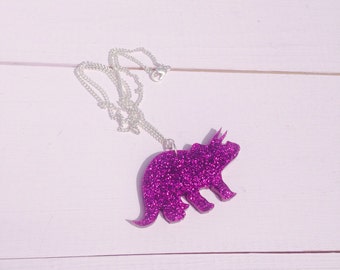 Acrylic Dinosaur Necklace