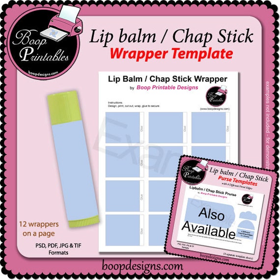 Templates free label template gloss lip