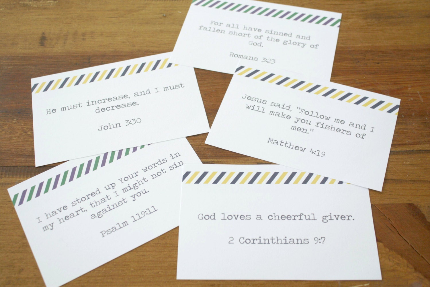 Scripture Memory Cards set of 20 4x6 Digital Printable