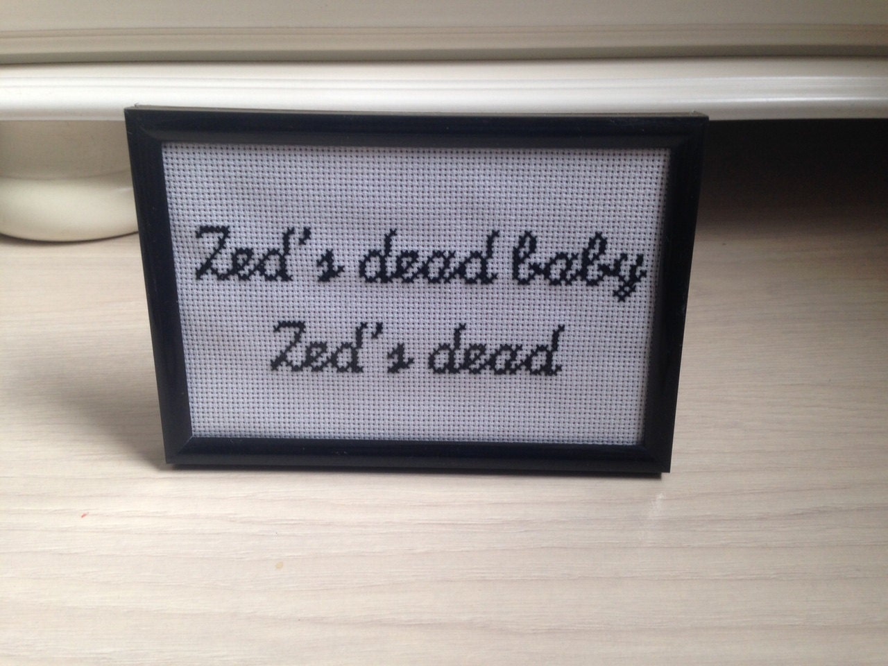 Zed's dead baby Zed's dead Pulp Fiction Framed Cross by EBCraftsUK