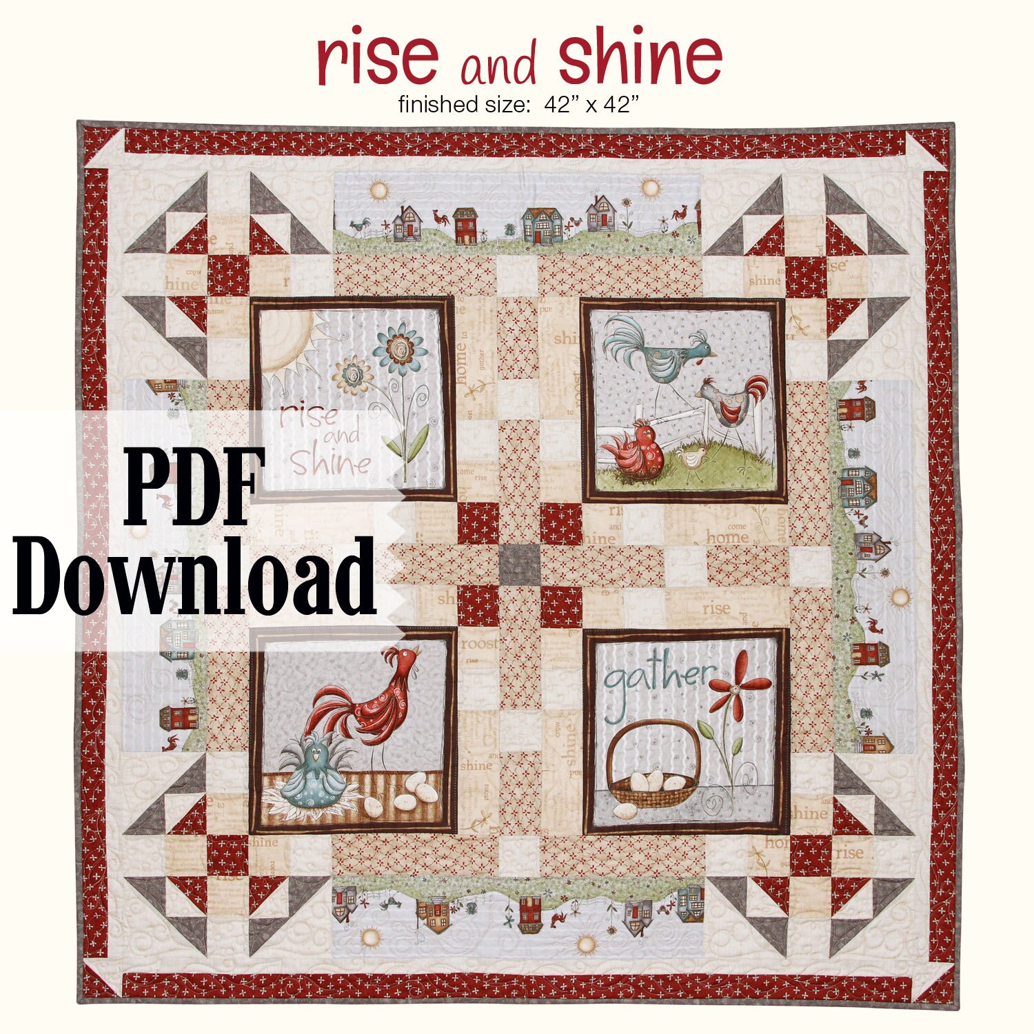 Rise And Shine Quilt Pattern PDF Download