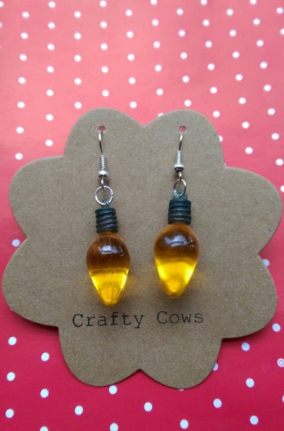 sale christmas tree lights dangle earrings by thecraftycowshed sale christmas tree lights dangle earrings by thecraftycowshed