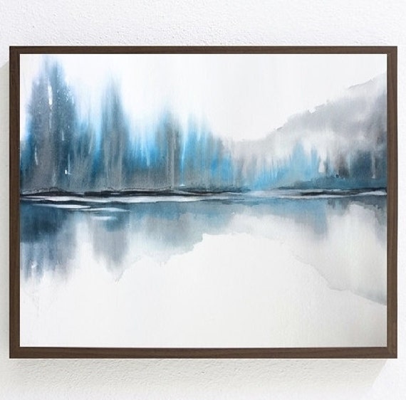 Landscape Painting Watercolor Painting Print by NancyKnightArt