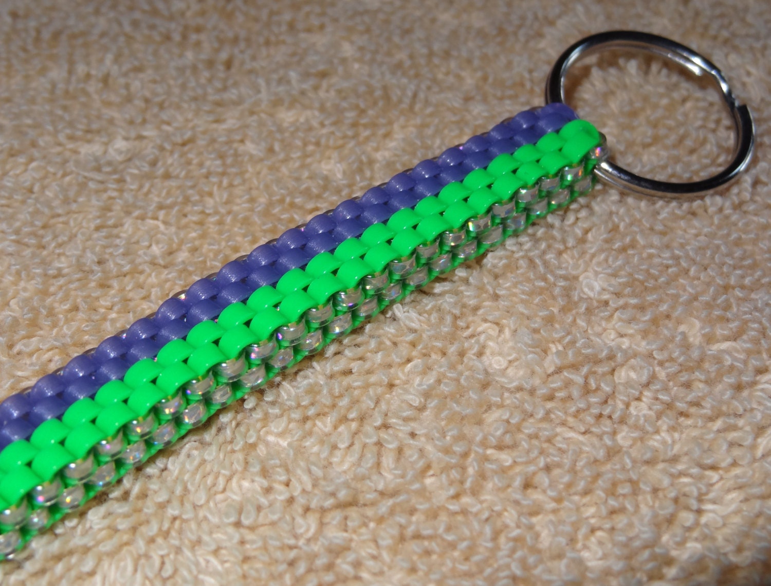 3 String Plastic Lace Keychain