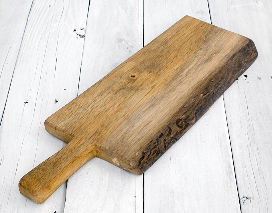 Primitive Wood Cutting Board Live Edge Oregon Oak by WolfRunRanch