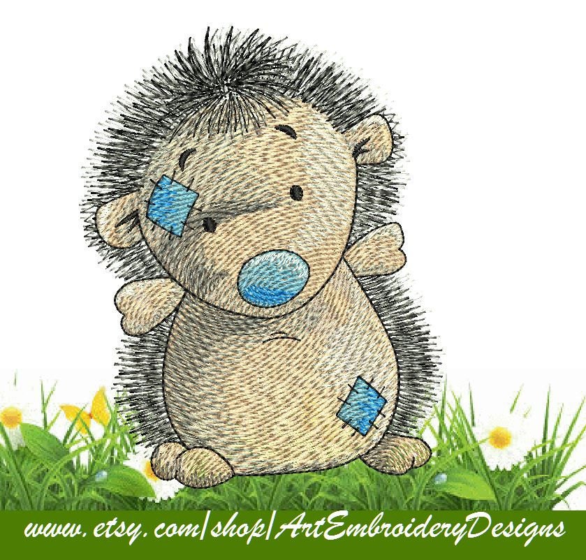 Hedgehog Machine Embroidery Designs Set for a Babies and