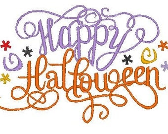 Happy Halloween Embroidery Design