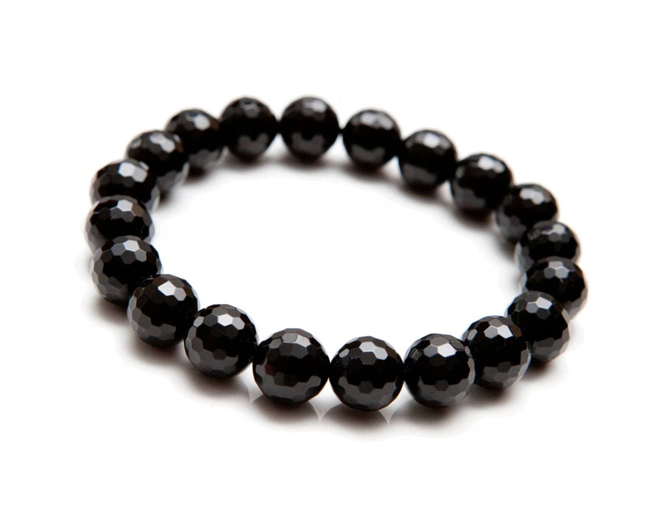 Mens Bracelet Black Onyx Black Onyx Bracelet 10mm Faceted