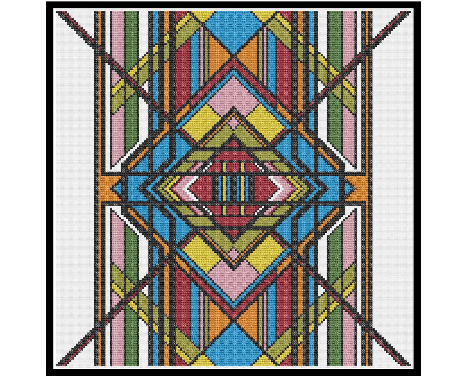 Art Deco 2 Circuits Counted Cross Stitch Pattern XStitch