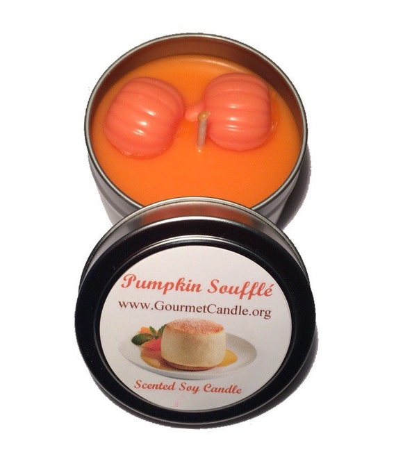 Pumpkin Candle Tin. 4 oz Soy Candle.