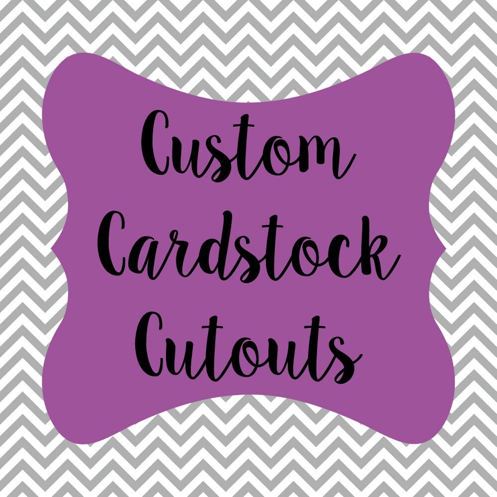 Custom Cardstock Cutouts by rachelkerwinsdesigns on Etsy