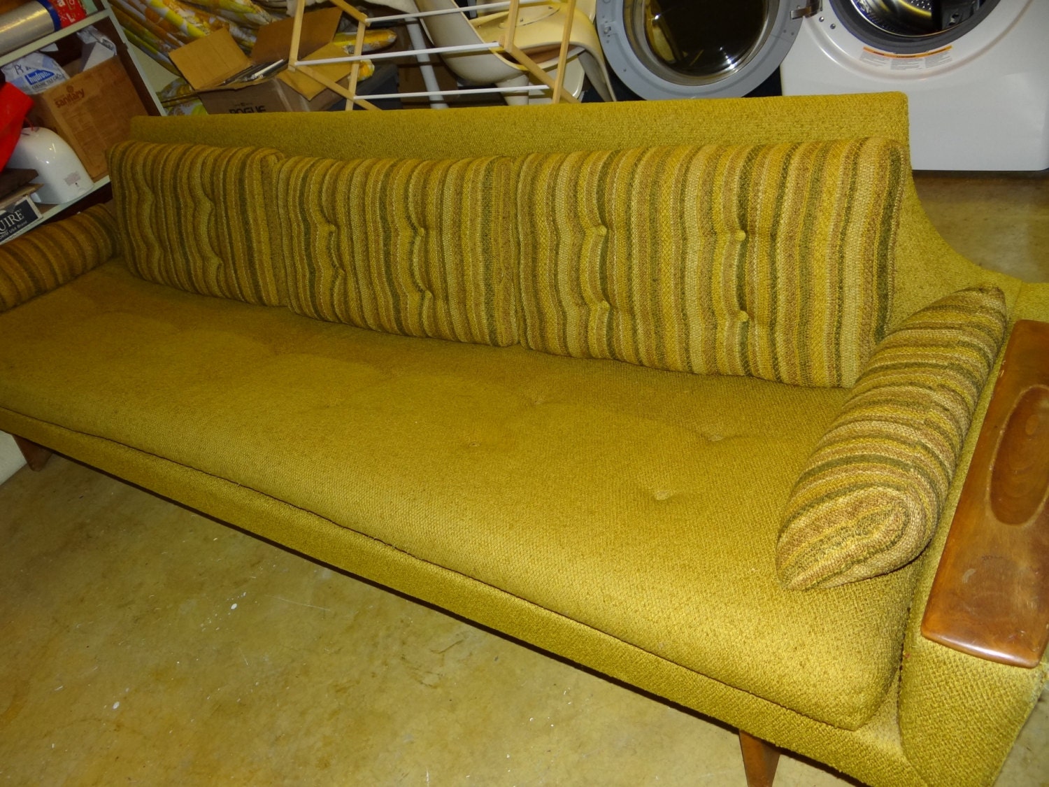 Mid Century Kroehler sofa retro vintage couch Pearsall style Great