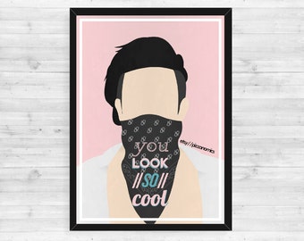 The 1975 Matt Healy Poster // A3 Minimalist Robbers Pink