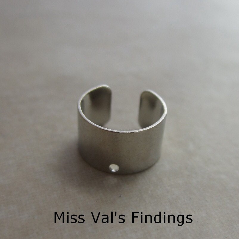 10 platinum steel finish DIY ear cuff blanks by MissValsFindings