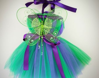 Tinkerbell Costume, Tinkerbell Dresses, Green Fairy Tutu Dress with Wings, Tinkerbell Tutu, Fairy Princess Tutu, Fairy Toddler, Halloween