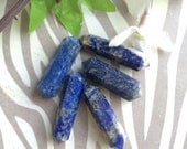 Double terminated lapis lazuli points