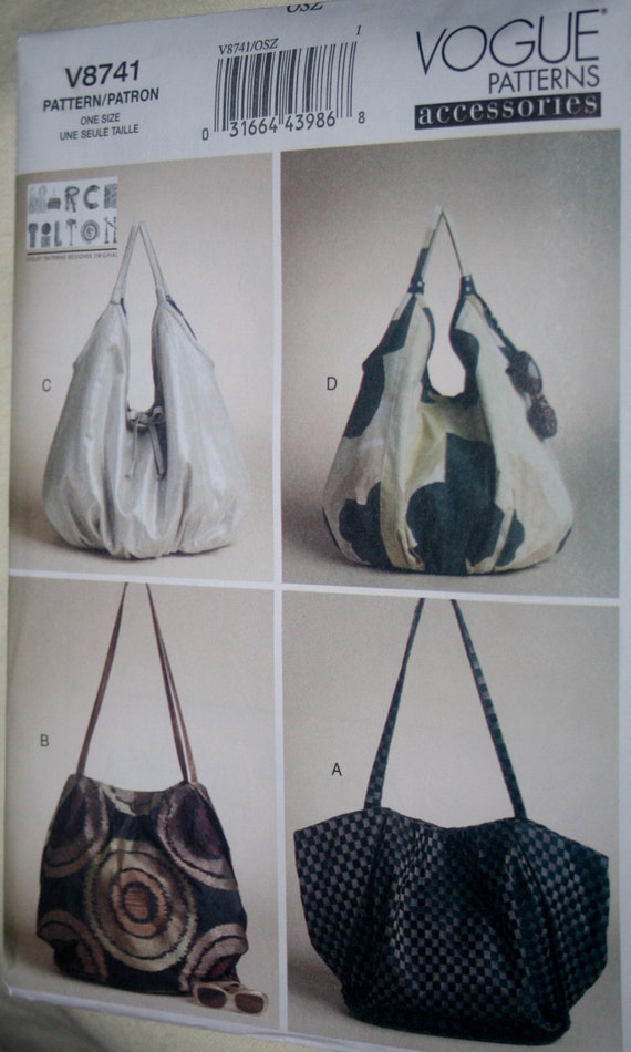 Purses, Bags Vogue seing Pattern #8741, Hobo bags, Marcy Tilton ...