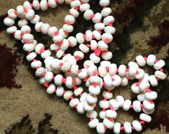 knotted white turquoise necklace