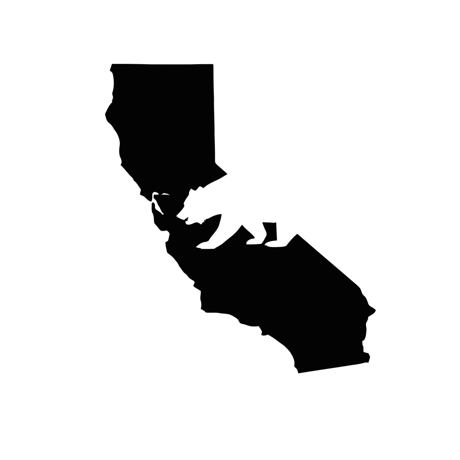 California State and Bear Vinyl Decal Sticker New Car Decal