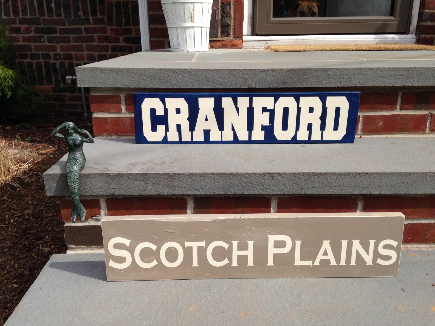 Custom HandPainted Wooden Town Name Sign