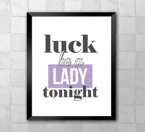 Luck Be A Lady Tonight Lyrics