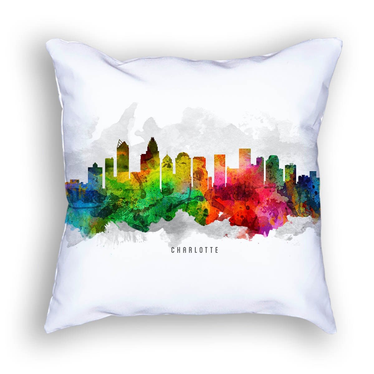 Charlotte Pillow 18x18 Charlotte Skyline Charlotte