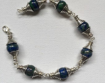 Blue/green gemstone bracelet