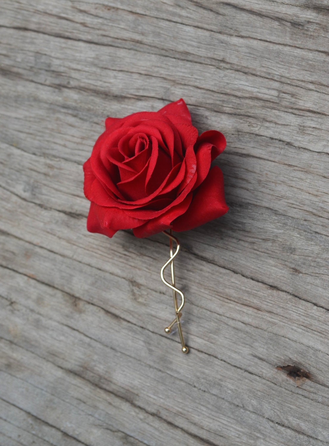 Wedding Flower Hair ClipReal Touch Red Rose Hair Clip Rose