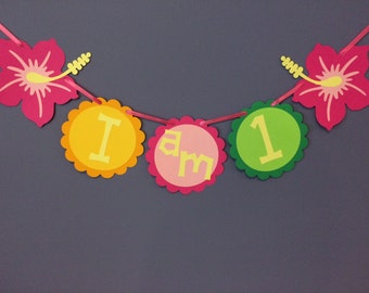 Girl Luau High Chair Banner