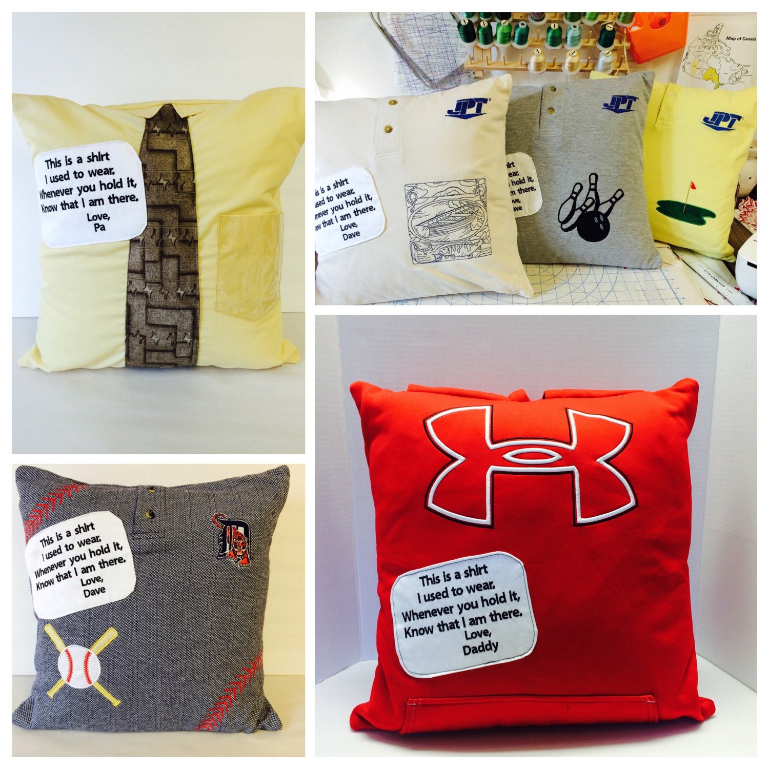 Memory Pillow Tshirt Memory Pillow Dad pillow remembering