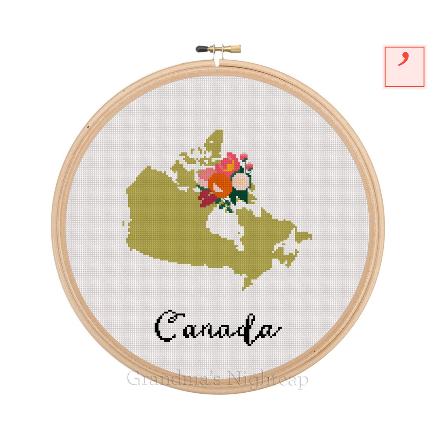 Canada Cross Stitch Pattern Modern Cross Stitch Pattern City