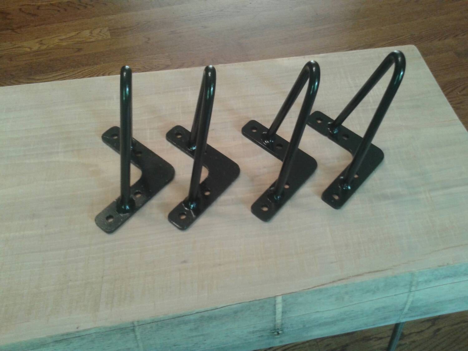 Set of 4 Black 6 Inch Hairpin Legs