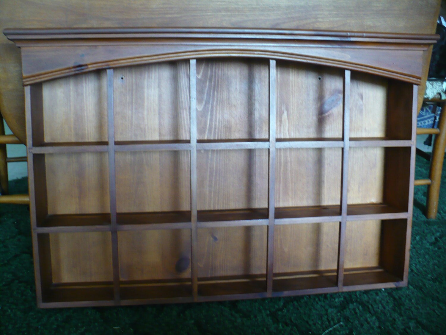 Vintage Large Solid Wood WALL HANGING Box SHELF Haute Juice
