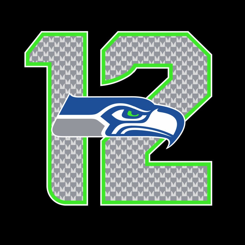 Full Color Seattle Seahawks 12th Man Die Cut Decal