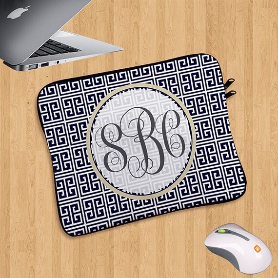 Laptop Sleeve Monogram Laptop Laptop Case Laptop by OnlyOneGift